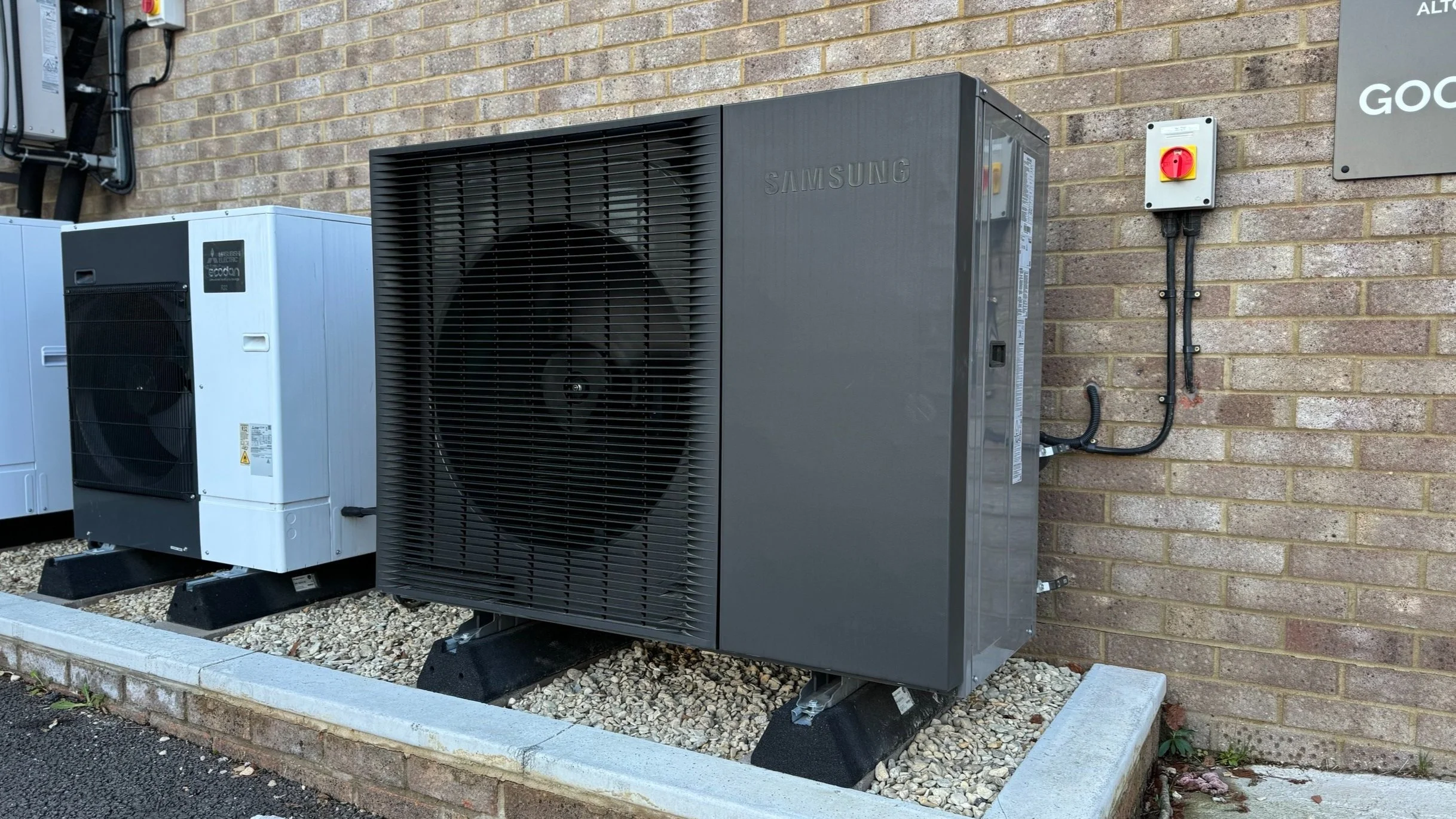 Heat pump outside a home 3