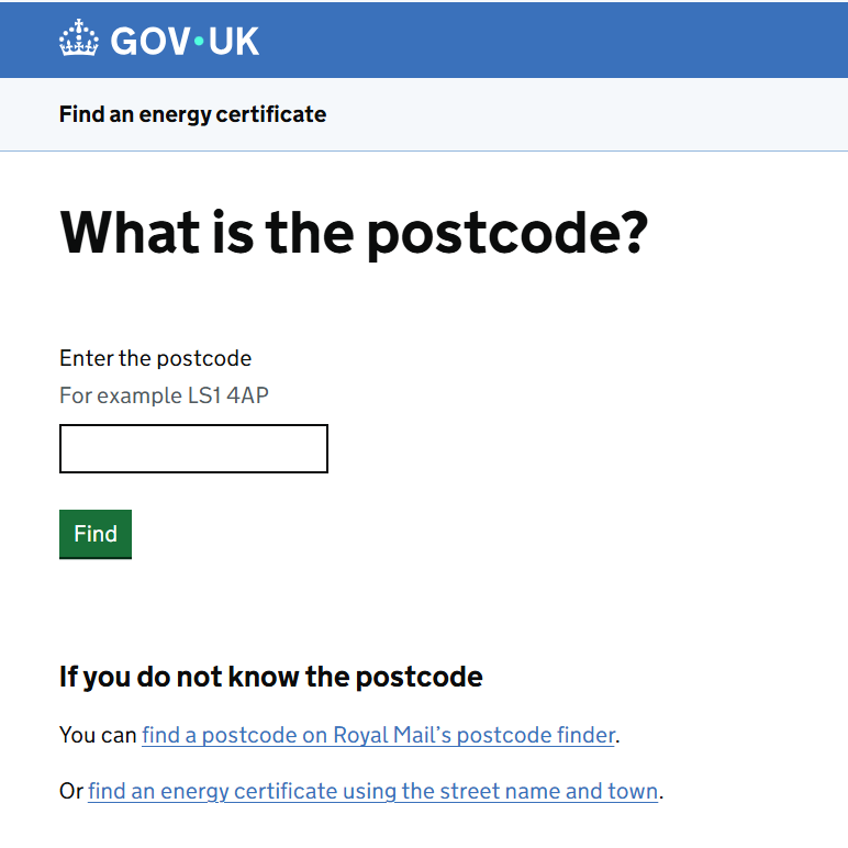 Find your EPC step 1