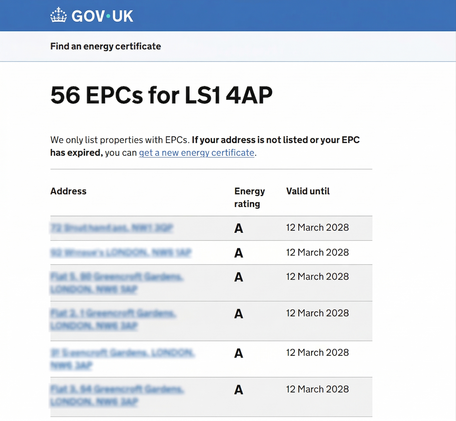 Find your EPC step 2