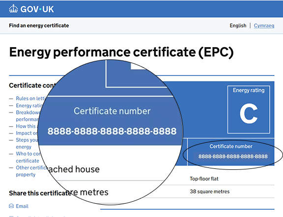 Find your EPC step 3